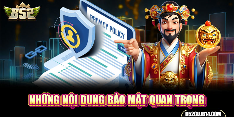 Những nội dung bảo mật quan trọng
