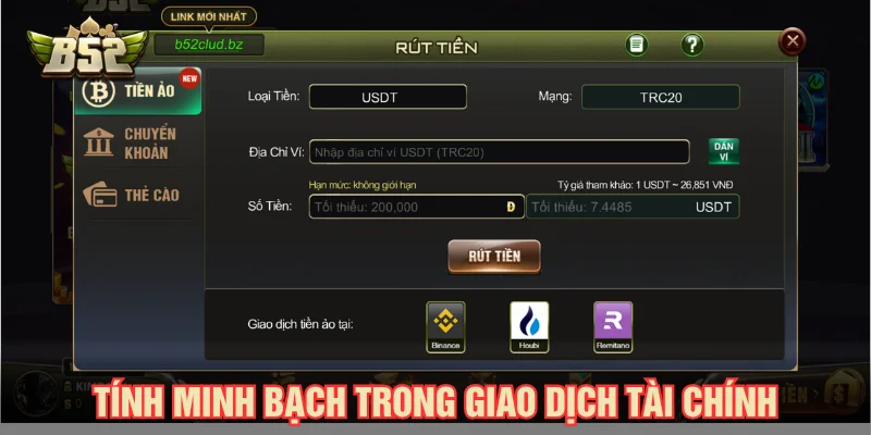 B52 có uy tín không cần kiểm tra qua quy trình giao dịch